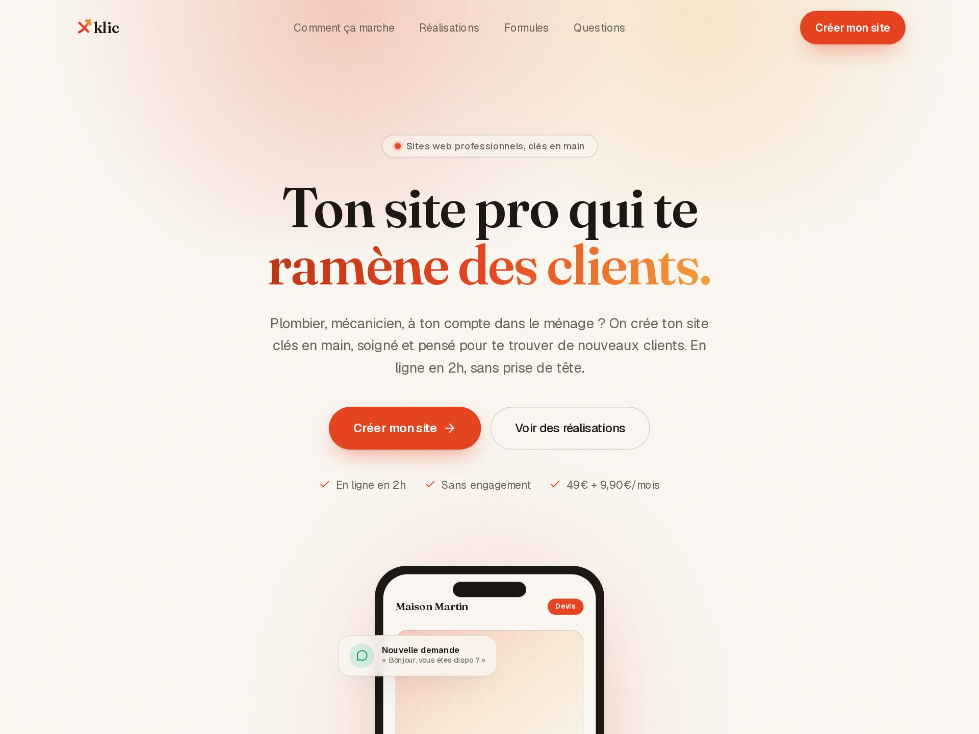 Aperçu du site xklic